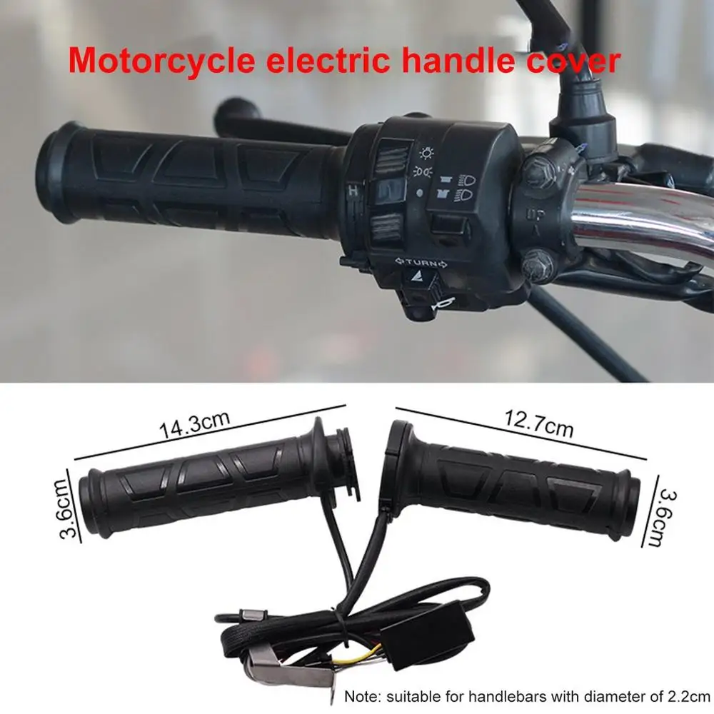 Мотоциклетная ручка с подогревом, черная мотоциклетная нагревательная рукоятка, грелки, горячее нагревание, формованные ручки, руль мотоцикла, электрическая ручка