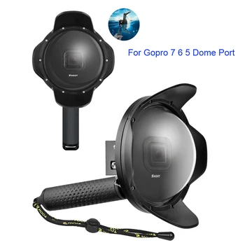 

6 inch 40m Waterproof underwater Housing Case Sunshade Diving Dome Port Fisheye for GoPro Hero7 6 5 Action Camera Float Grid