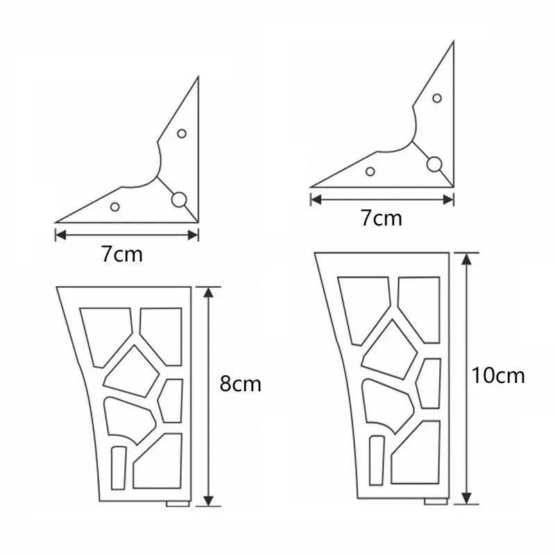 Description Picture 2 of item1pcs Modern Furniture Feet Legs Gold Silver Color Hollow Out Geometric Sofa Legs Table Cabinet Foot Bracket Furniture Hardware