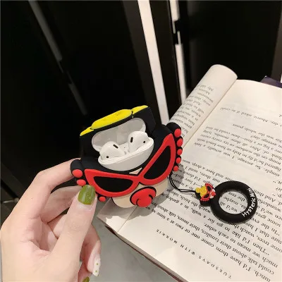 VR-6 Мультфильм клубника авокадо брелок силиконовый чехол для Apple Airpods чехол Аксессуары Bluetooth наушники защитный Брелок «Обложка» - Цвет: VR-6