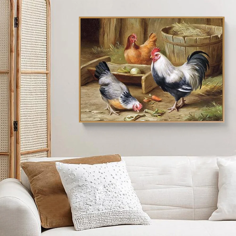 Huacan Алмазная картина курица полная квадратная животное Алмазная вышивка Ферма Картина мозаика стразы украшение дома