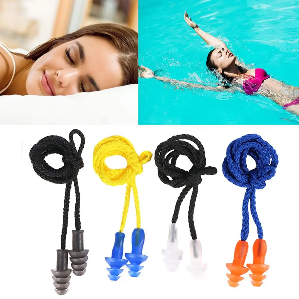 Tapones para los oídos de silicona suave en forma de árbol, espiral, impermeable, antiruido, para dormir, viaje, estudio, protección auditiva, reducción de ruido