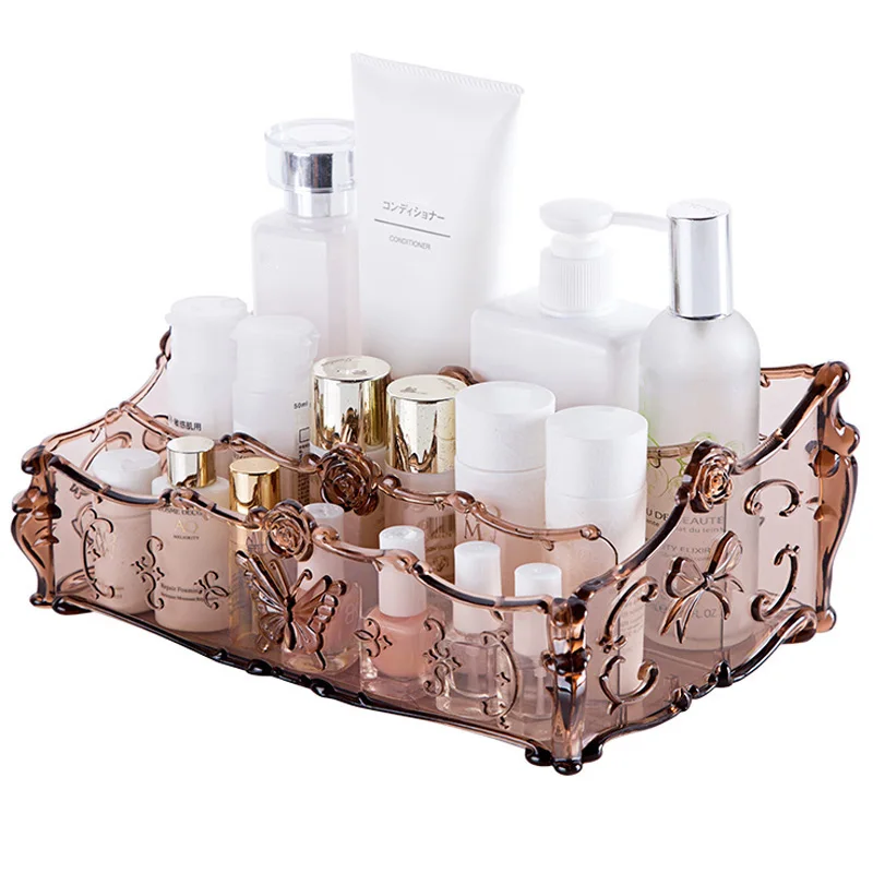  Transparent Organizer Make Up Plastic Cosmetic Storage Box Home Organization Storage Dressing Table