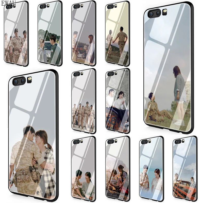 

EWAU Korean Drama The Descendants Of The Sun Tempered Glass phone case for Huawei Y6 Prime Y9 Mate 20 Honor 7A Pro 8X 9 10 Lite