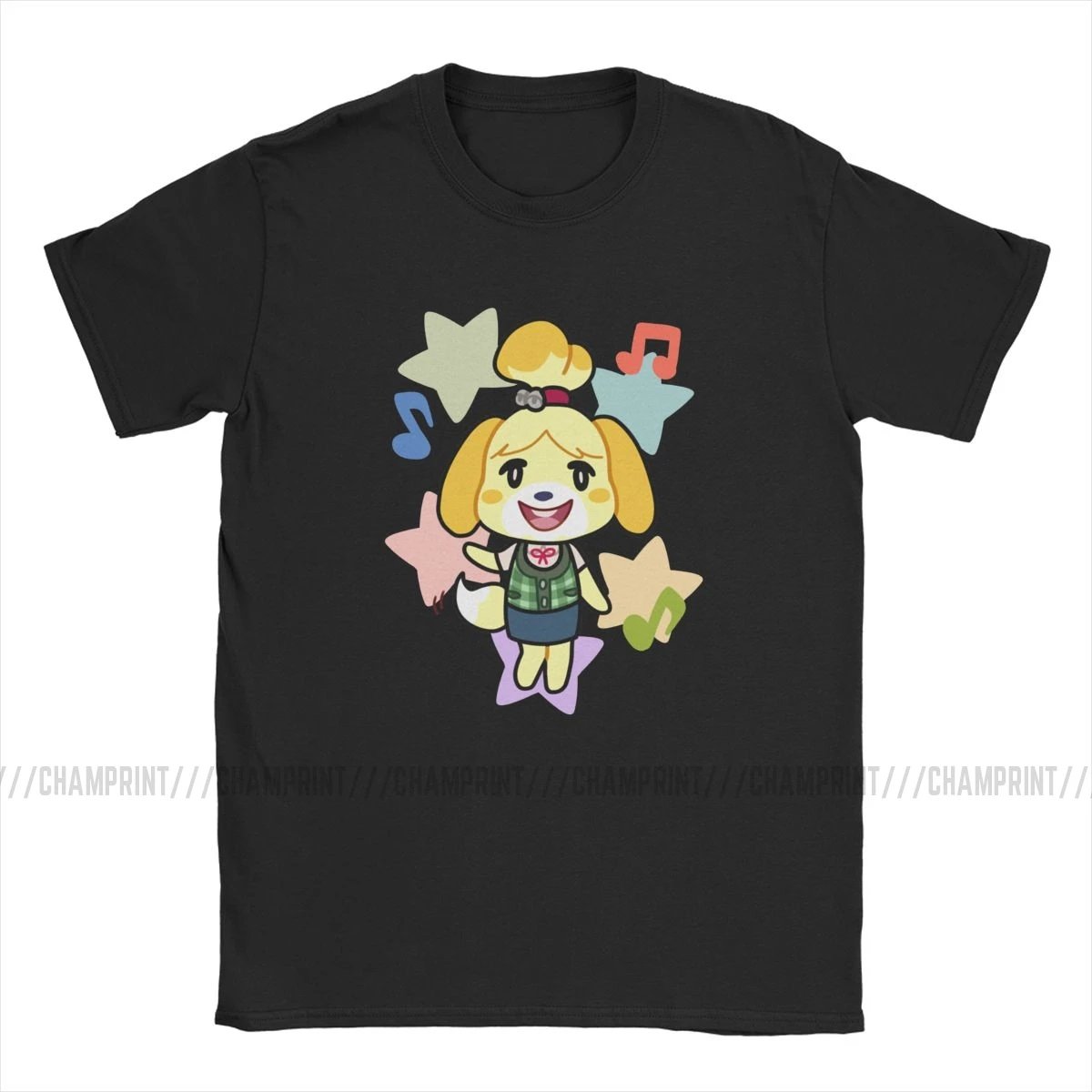 Мужская футболка с коротким рукавом Isabelle Of Animal Crossing хлопковая Футболка круглым