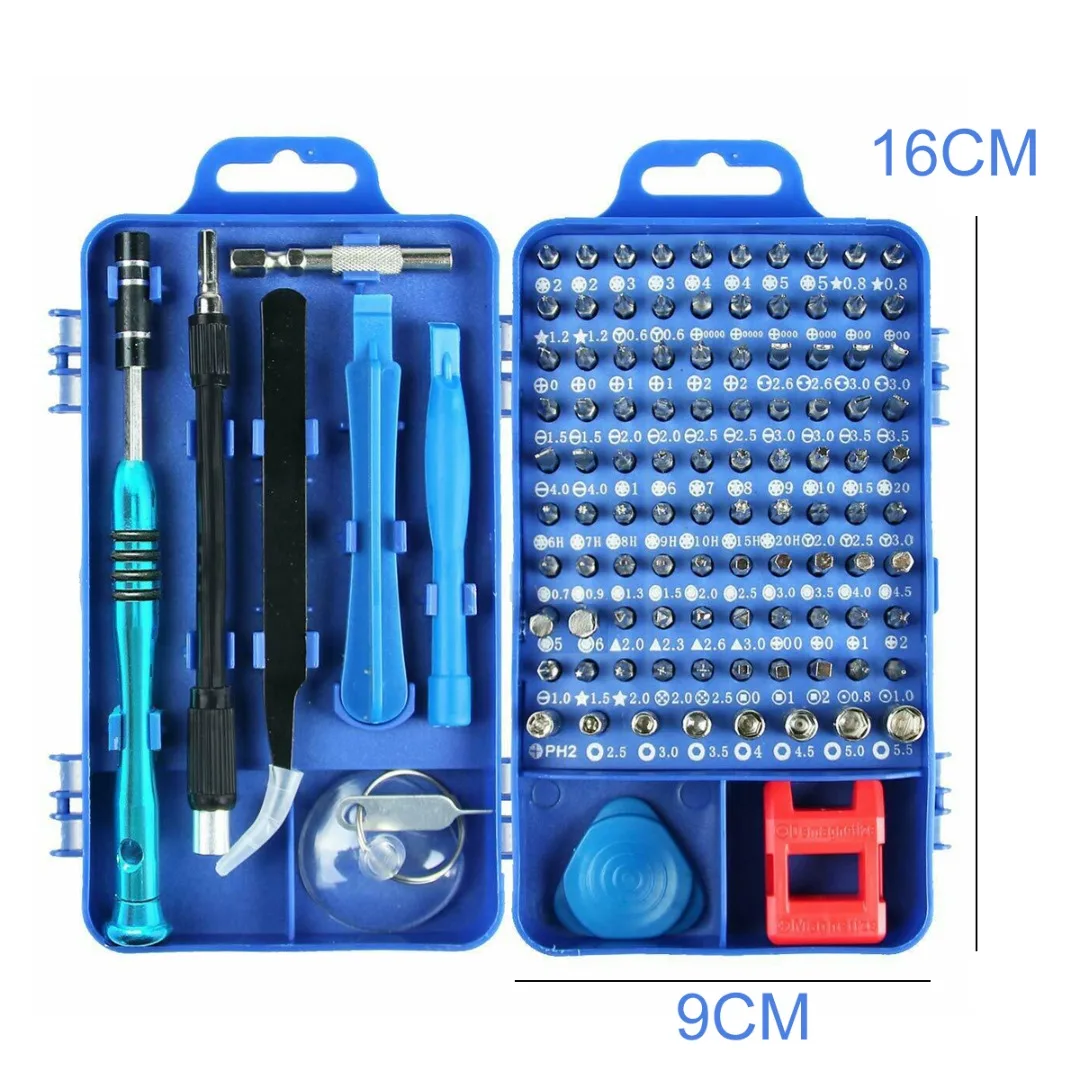1 Set 115 in 1 Magnetic Steel Screwdriver Electronic Precision Repair Drill Bit Set Computer Phone Repair Hand Tool With Box