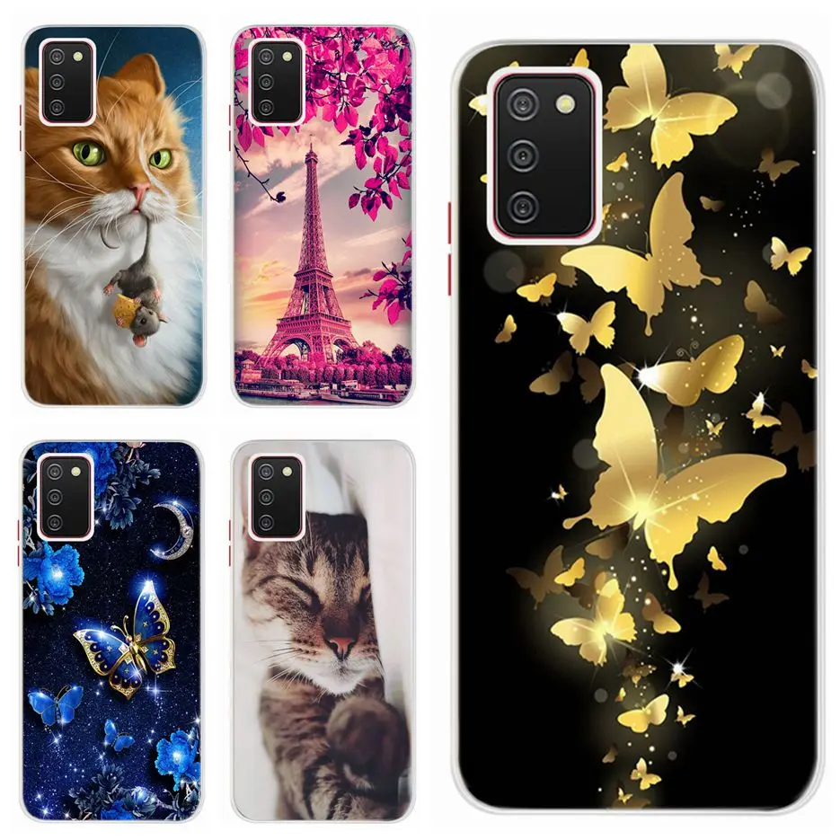 Soft Silicone Phone Cases For Samsung Galaxy A03s Case Cute Painted Cover A 03 s GalaxyA03s Fundas Coque Bumper | Мобильные телефоны
