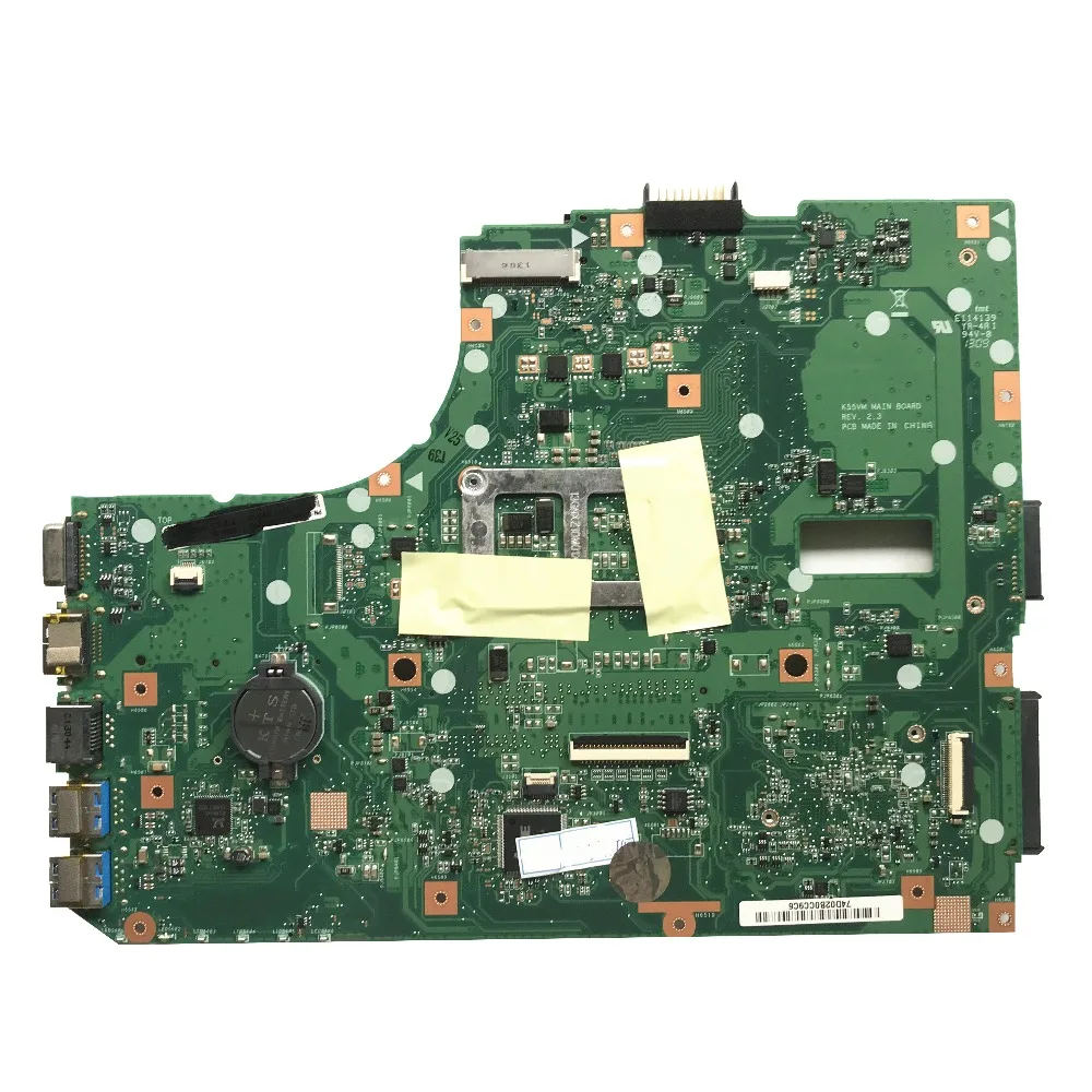 Материнская плата для ноутбука HM76 K55VJ DDR3 60NB00A0-MB1010 K55VM REV: 2,3 Материнская плата тест нормально