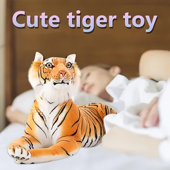 

30# New Educational Simulation Animal Model Children's Plush Toy Animal Gift Child Kid Pet Tiger Toys Lifelike Tiger Real Life