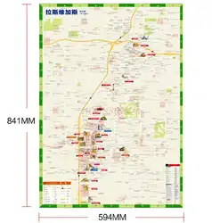 Carte de voyage de Las Vegas, attraction du népal, Guide de voyage, chinois et anglais 