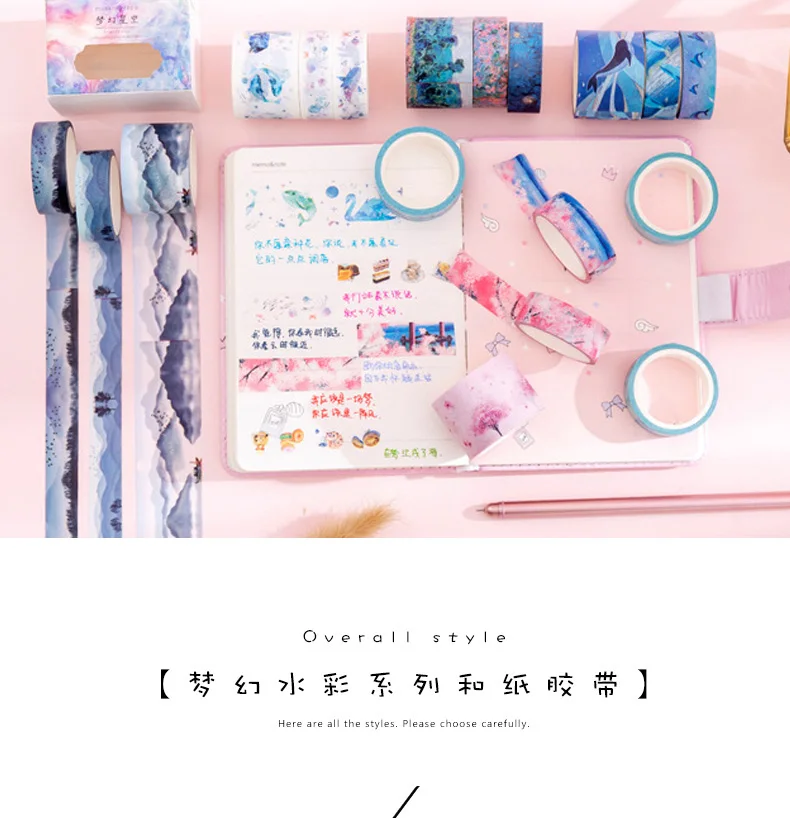 3 шт./компл. милый Единорог лента Washi Kawaii КИТ малярный скотч Винтаж декоративная лента для наклейки Скрапбукинг канцелярские ленты