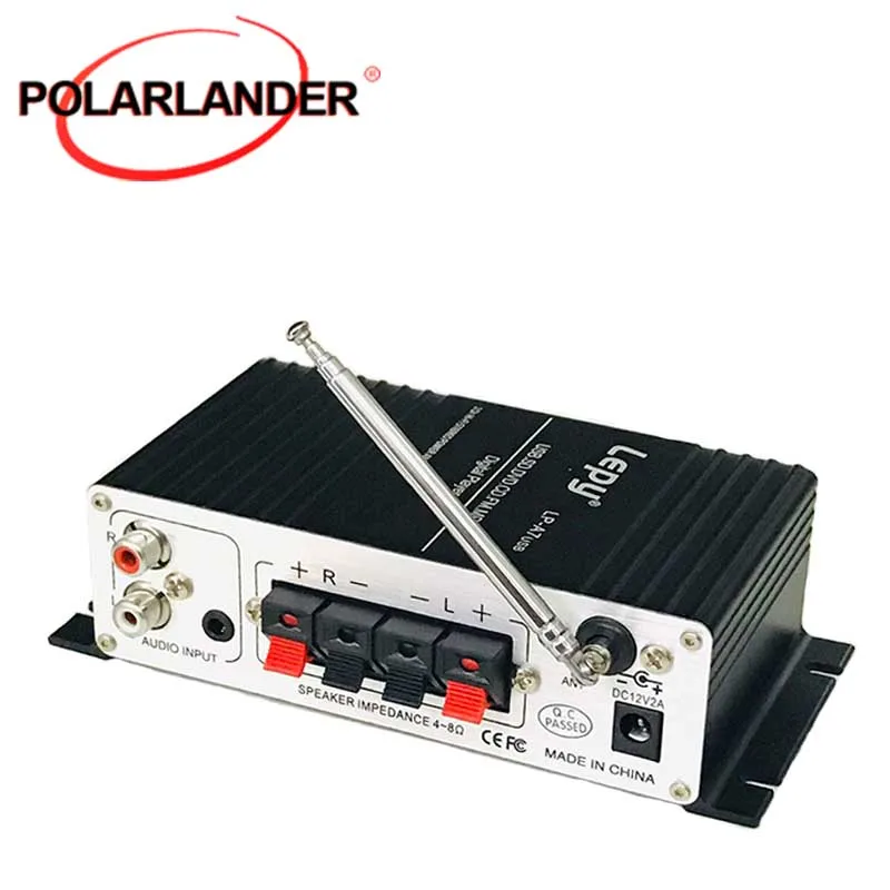 2ch выходной усилитель мощности 20WX2 RMS Hi-Fi стерео аудио домашний 12V USB SD FM MP3 цифровой