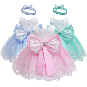 

New Baby Dress Lace Flower Baptism Baptism Newborn Girl Birthday Princess Baby Party Costume Toddler Dresses Lol Doll Clothes