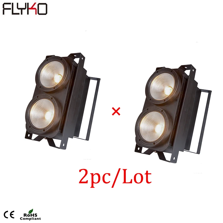 Для сценическое мероприятие DMX контроль 2 глаза Led Audience Blinder 2x100 Вт белый и теплый цвет ступенчатый глушитель света