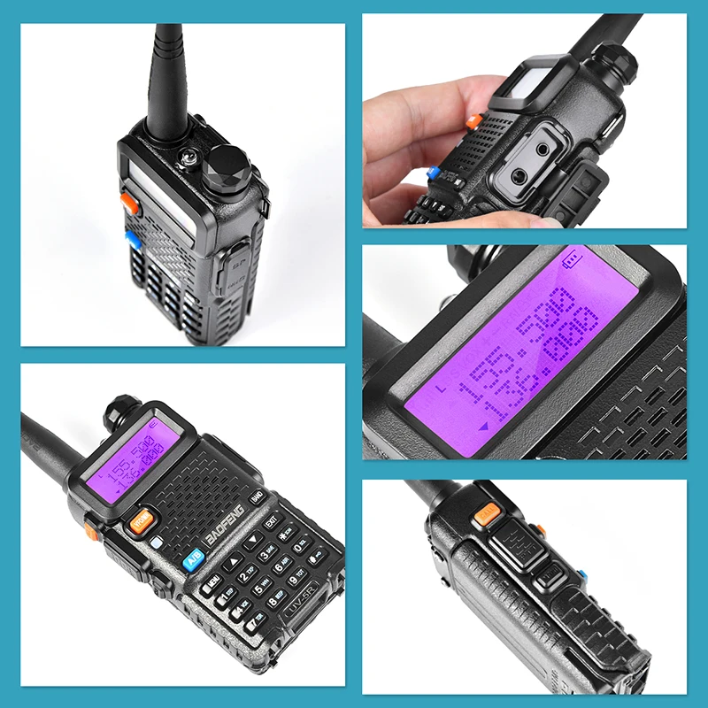 2 шт. BaoFeng UV-5R walkie talkie Профессиональный CB радио приемопередатчик baofeng UV5R 5 Вт двухдиапазонный радио VHF& UHF портативный двухстороннее радио