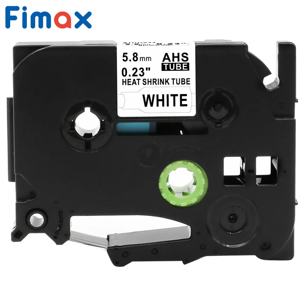 Fimax 1 шт. HSE-211 HSE-221 HSE-231 HSE-611 6 мм Hse211 совместимы для Brother терм усадочная трубка для печати этикеток PT-E300 PT-E550W - Цвет: 6mm Black on White