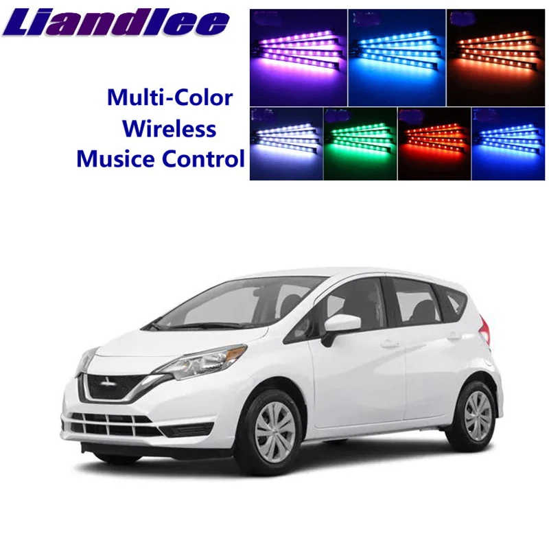 LiandLee для NissanVersa Versa 2011~ салона UnderDash ног сиденье акцент Музыка Ритм окружающего светильник