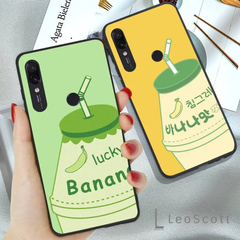

Strawberry Banana Milk Drink Phone Case For Xiaomi Redmi 7 9t a3Pro 9se k20 mi8 max3 lite 9 note 8 9s 10 pro