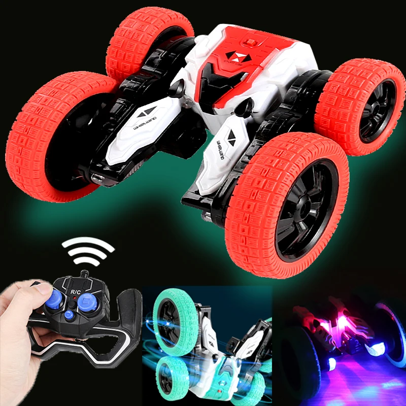Dumper Rotativo Acrobatica Telecomando Automobili Giocattolo Rollover Twist Fast Rc Car Off Road Double Side Electric Bambini Giocattoli Per Bambini P