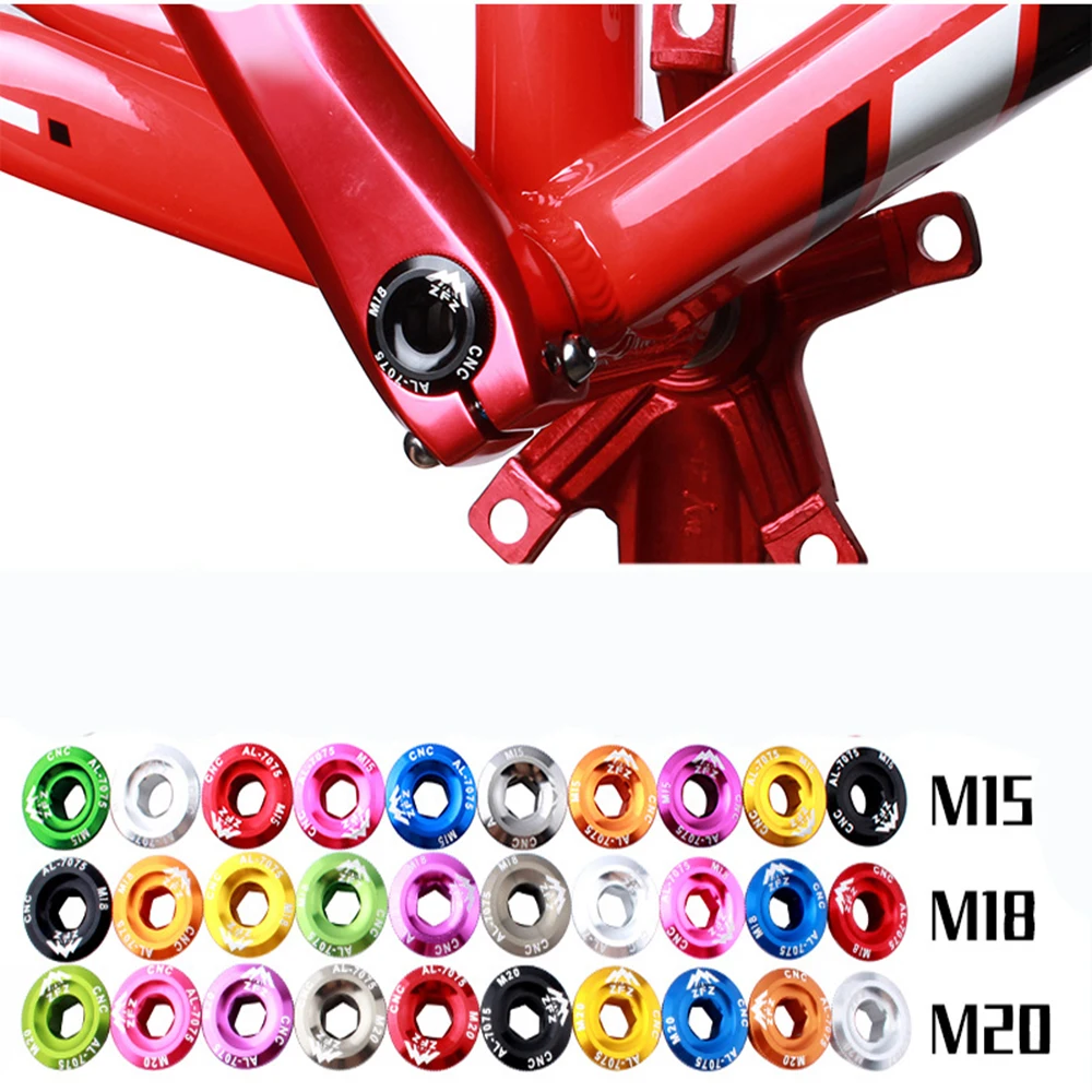 M15 M18 M20 Aluminum Alloy Crank Bolt Cover Cap Bike Bottom Bracket Arm Fixing | Спорт и развлечения