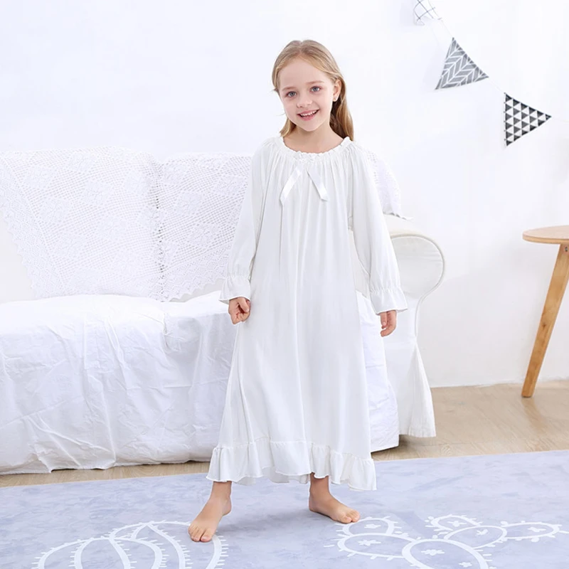 Nightgowns 2-10Y Princess Pajamas Tracksuit Princess Dress New Summer Fashion Dress Soft Wear Daily Long Drsses Toddler