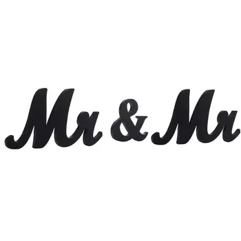 

AsyPets MR&MR/ MRS&MRS Shape Wooden Wedding Prop Decoration for Homosexual(Carton Packing)