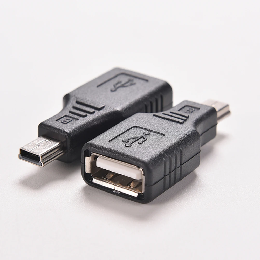 

Адаптер преобразователь переходник JETTING 2 шт. черный USB 2,0 A Разъем для Mini USB B 5 Pin разъем