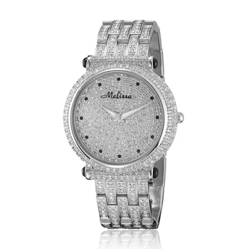 

FULL RHINESTONES MELISSA LADY WOMEN'S WATCH JAPAN QUARTZ HOURS FINE FASHION PARTY BRACELET LUXURY CRYSTAL GIRL'S BIRTHDAY GIFT