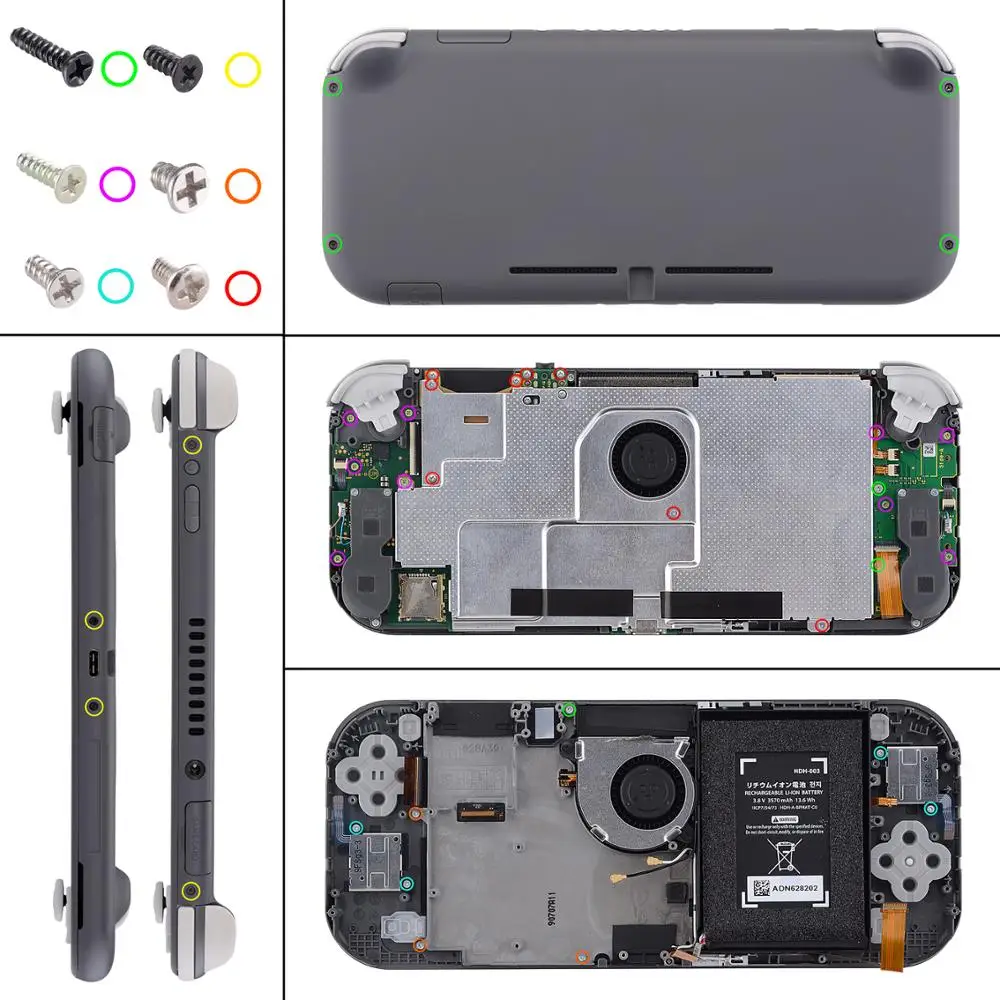 Scarlet de Toque Macio Extremerate Revestimento Vermelho Faça Você Mesmo para Substituição de Tela com Protetor de Tela para ns Switch Lite - Image 5