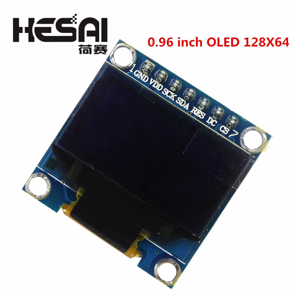 0 96 дюймовый OLED белый дисплей модуль 128X64 SPI 7pin драйвер чип SSD1306 для arduino Diy Kit|128x64