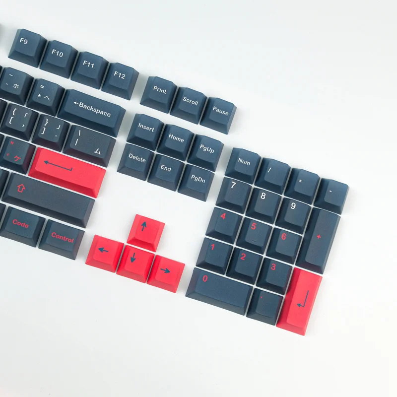Chaves Conjunto Gmk Bushido Keycaps Pbt Tintura Subbed Chave Tampões Cherry Perfil Keycap com 1.75u 2u Shift para 64 68 84 Layout Teclado 135 - Imagem 3