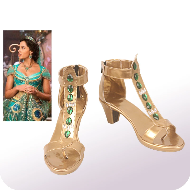 

Costumebuy Aladdin 2019 Cosplay Aladdin Lamp Princess Jasmine Shoes Boots Halloween Cosplay Costume Accessories Custom Made