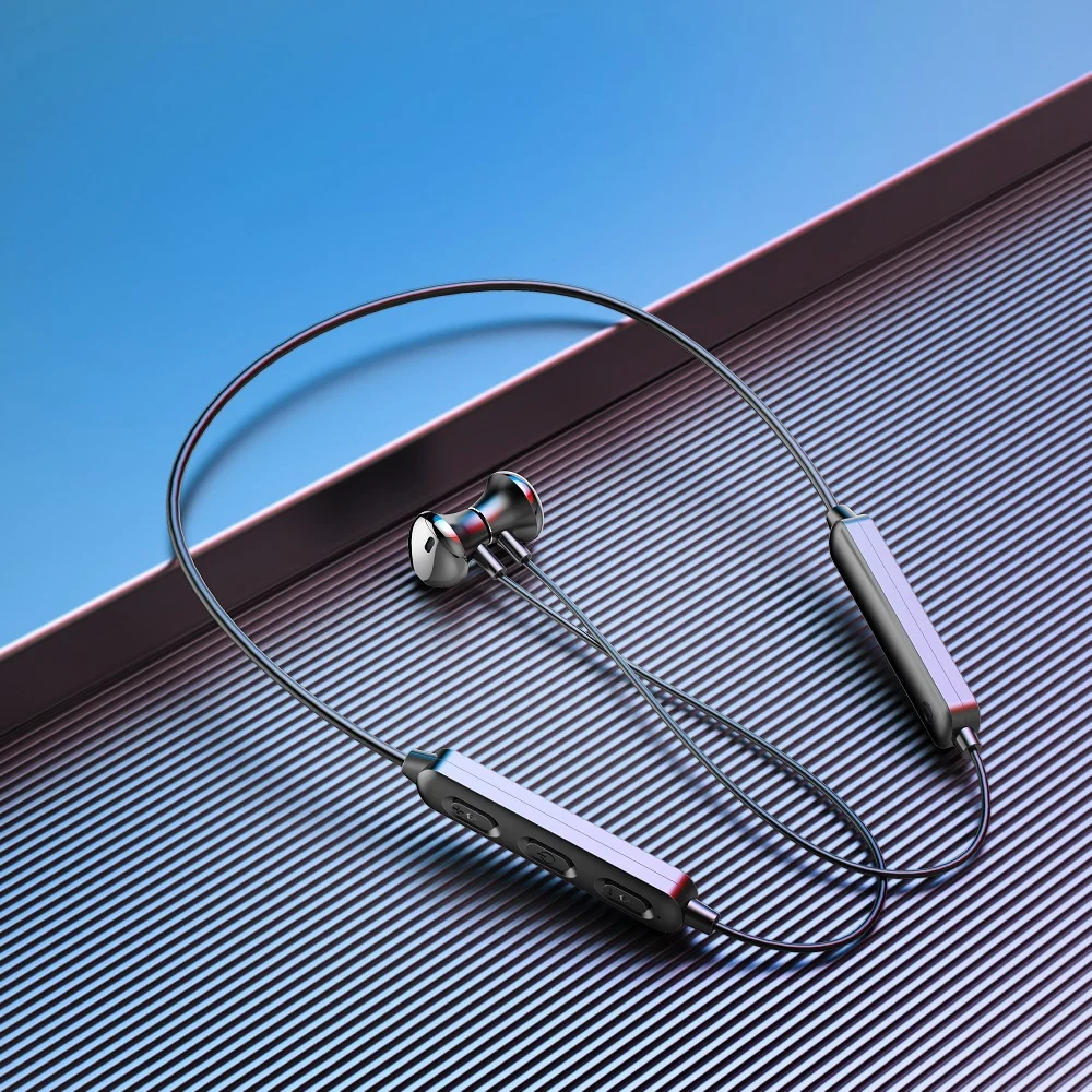 

5.0 Bluetooth In-ear Headset Neck-Mounted Magnetic Earbuds Sports Gaming Music Waterproof Earphone With MIC For All Phones