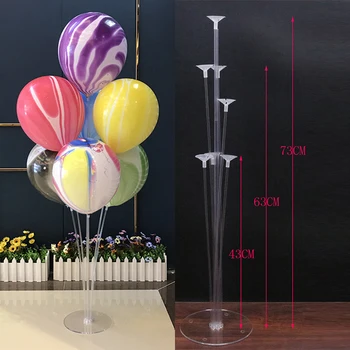 

1Set 7 Tubes Balloon Holder Balloons Stand Column Kids Birthday Party Baby Shower Confetti Balloon Table Wedding Xmas Decoration