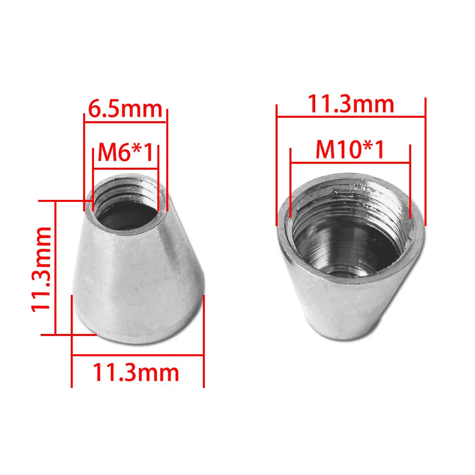 2шт M10* 1 внутренние зубы M6* 1 внутренние зубы конические медные детали внутренний m10 для внутреннего m6 адаптер Винт для гирлянда