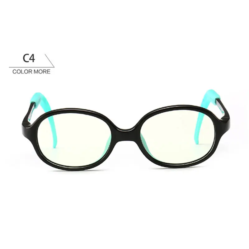 Синий светильник, очки для подростков, Детские Молодежные Очки для мальчиков и девочек, оптическая оправа, антибликовые силиконовые очки от 5 до 15, защитные корректирующие очки от уф - Цвет оправы: Коричневый