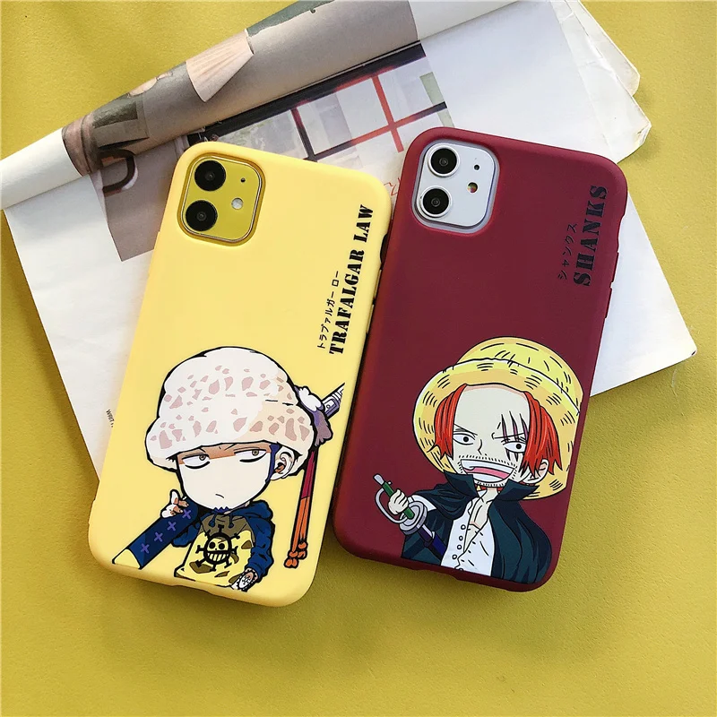

One Piece soft case for iphone 11 pro x xs max xr 8 7 6 6s plus matte silicone phone cover Japan Cartoon Couple coque fundas