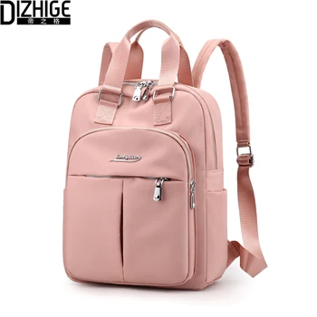 

Luxury Brand Waterproof Nylon Backpack Women Travel Shoulder Bag Solid Color Multi-pocket Anti Theft Backpack For Teenage Girls
