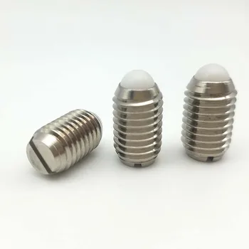 

1pcs M24 Slotted nylon head bead positioning screws ball plunger headless spring beads screw stainless steel bolt 34mm-48mm long