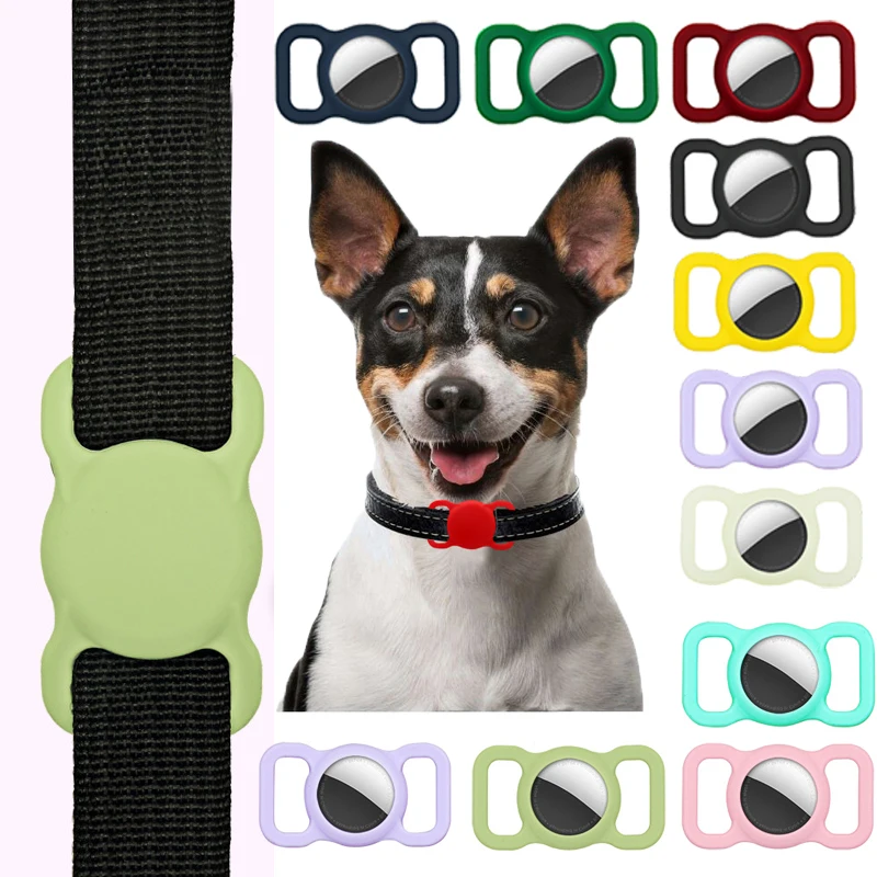 Custodia Protettiva In Silicone Liquido Per Apple Airtag Gps Finder Dog Cat Collar Loop Per Apple Airtag Cover Funda 13 Colori
