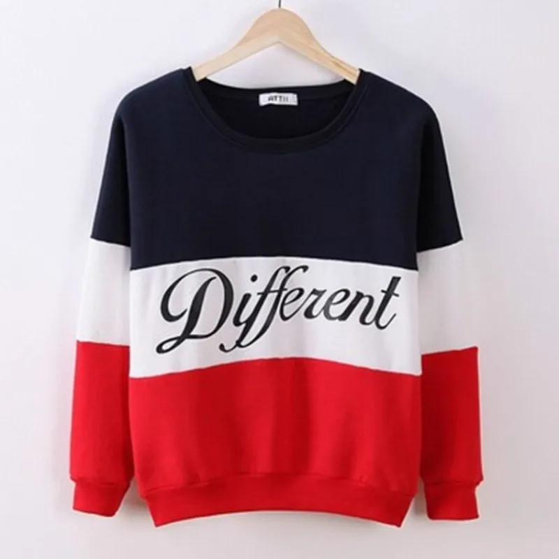 

Autumn Spring Women Hoodies Patchwork Sweatshirt Fleece Tracksuits Long Sleeve O-neck Pullover Tops Plus Size Sudadera Mujer