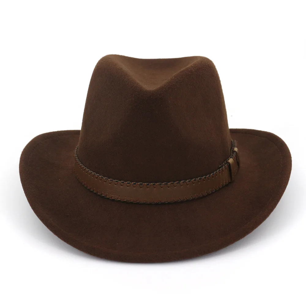 Felt Fedora Wide Brim Hat Men, Brown Fedora Hats Men