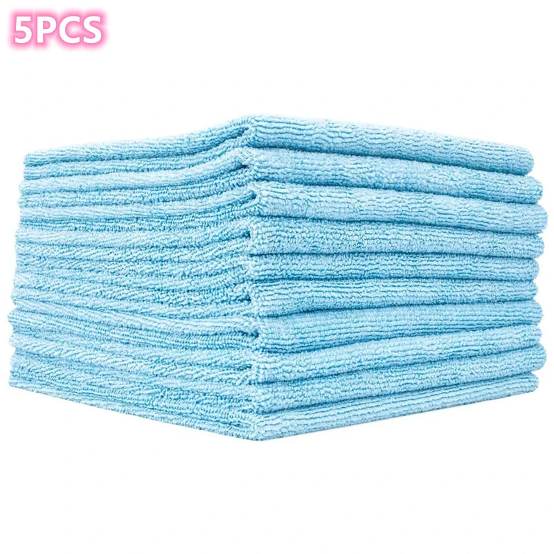 10pcs Microfiber Cleaning Cloth No-Scratch Rag Car Polishing Detailing Towel for Auto Shops Mechanics ,and Car Wash,, Size: 11 x 11, Blue