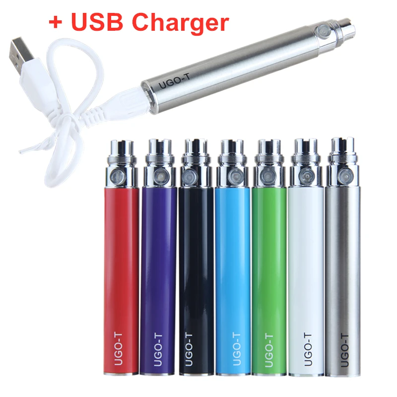 1 шт. UGO T + зарядное устройство USB 650/900/1100 мАч vaper 510 vape pen Micro ego t vaporizador электронная