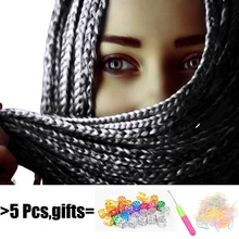 AISI волосы Сенегальские скрученные волосы Омбре плетение волос крючком косички синтетические волосы для наращивания черный коричневый для женщин 30 корней