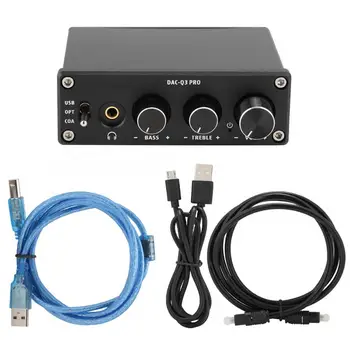 

AC-Q3 PRO 3.5mm Jack Digital To Analog Audio Decoder Converter with Headphone Amplifier Fiber Coaxial Signal To RCA Output