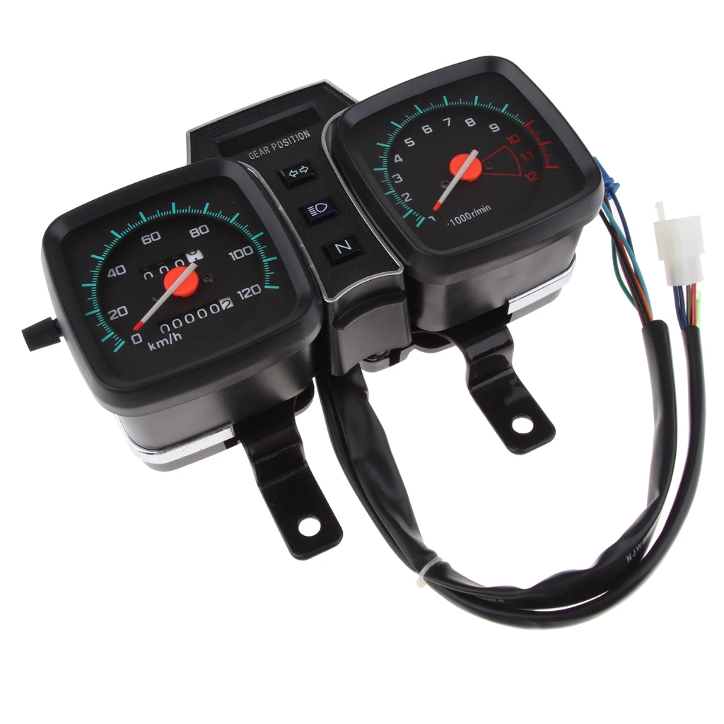 12V Motorcycle Tachometer Odometer 0-120Km/H Gauge for Suzuki GS125