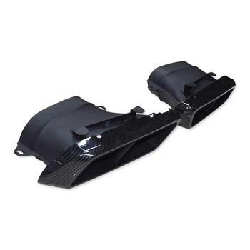 

1 pair Carbon Look Exhaust Muffler Pipe tailpipe For in 2014-2018 W205 C200 C260 C300 with C63 body kit GLE63 new Square Mouth