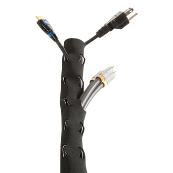 

125cm Neoprene Cable Management Sleeve Wrap Wire Hider Organizer For TV Phone