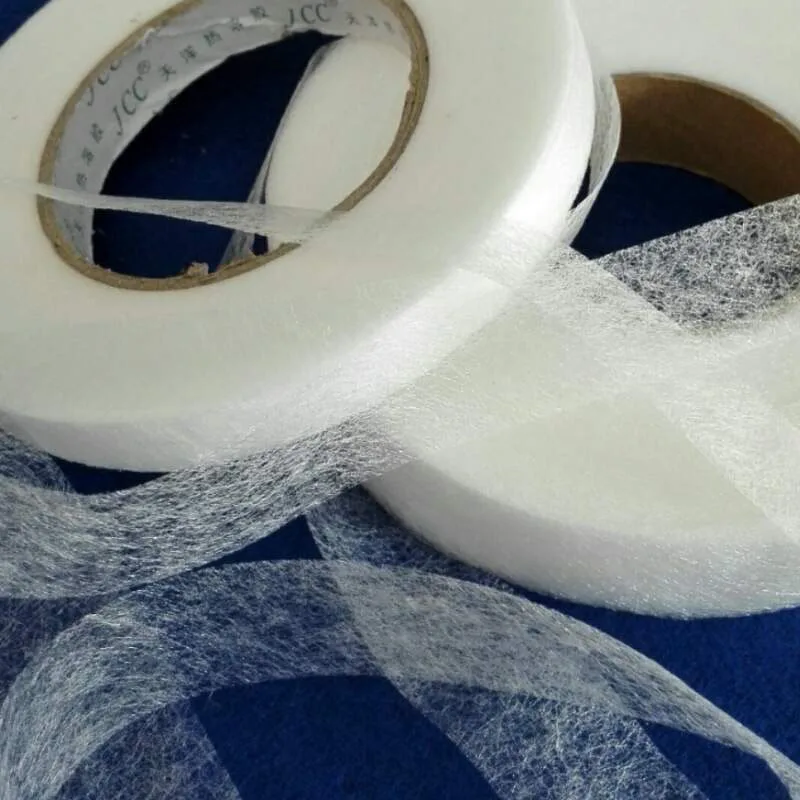 White Fuse Tape Adhesive Hem Interlining Non-woven Patchwork for Cloth Craft White Fuse Tape Adhesive Hem Interlining Non-woven Patchwork for Cloth Craft